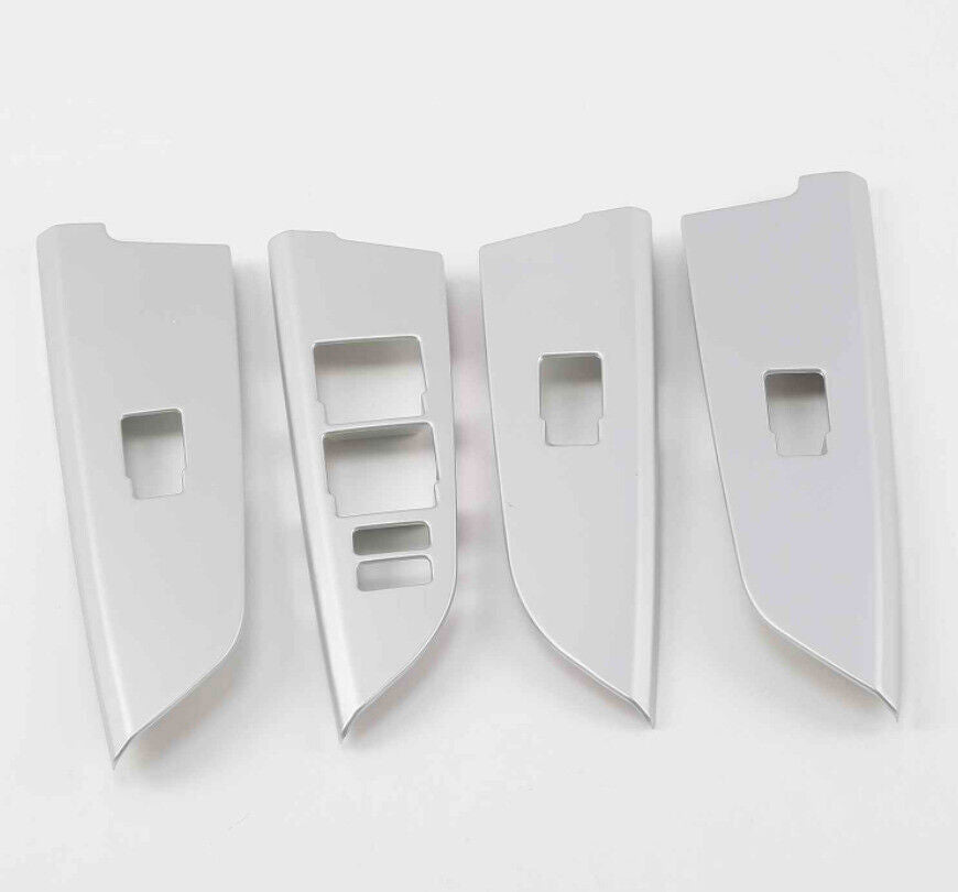 for Toyota for Land Cruiser 2013-21 Matte Silver Window Lift Lock Switch Panel Trim