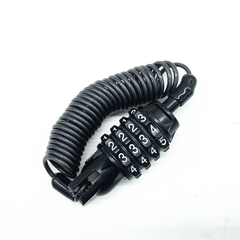 Anti-theft Helmet Lock 4 Digit Password Motorcycles Cycling Portable Cable Lock