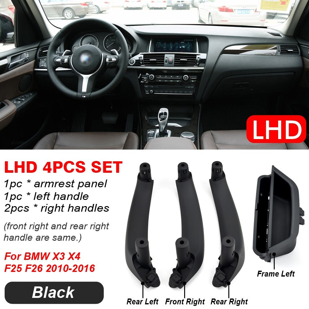 LHD SET Interior Door Handle Panel Cover Frame for BMW X3 X4 F25 F26 2011-2017