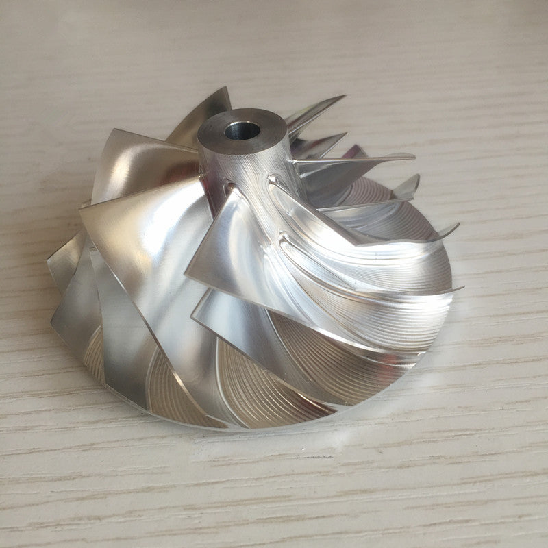 GT3076 59.08/76.13 mm 7+7 Blade Turbine Milling/Burnt Compressor Wheel