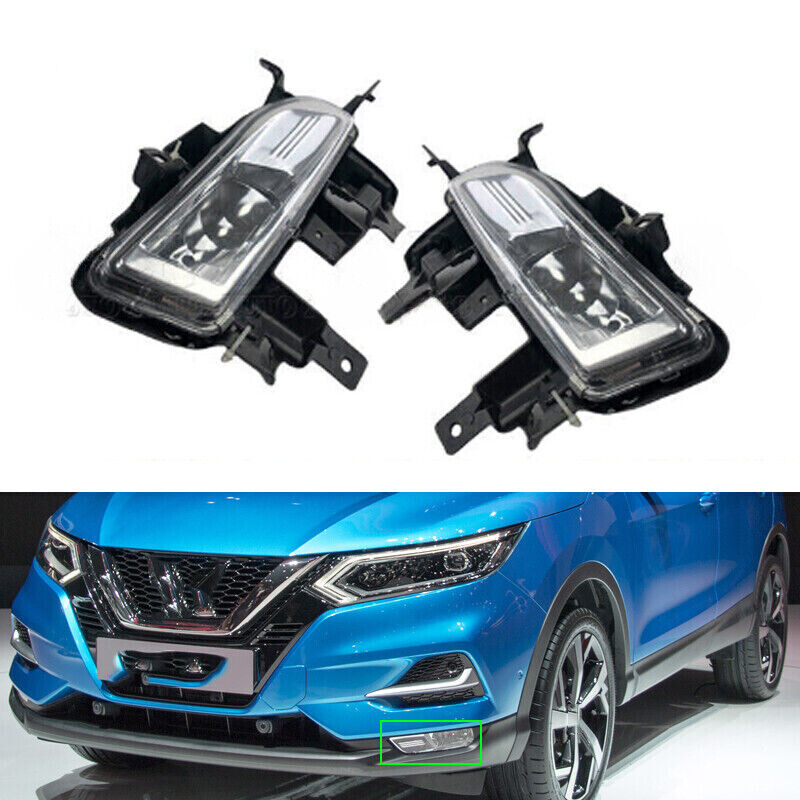 1Pair for NISSAN Qashqai 2018 2019 Front Bumper Halogen Fog Lamp Kit Set Harness