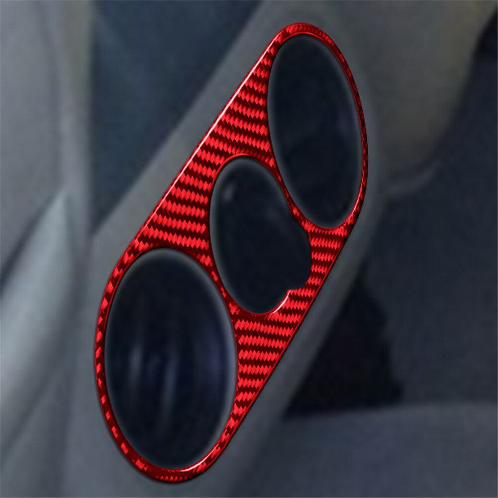 Carbon Fiber Interior Rear Air Vent Outlet Cover Trim for Ford F150 FX4 04-08Red