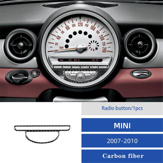 Carbon Fiber Central Radio Control Panel for MINI Cooper R55 R56 R57 07-11