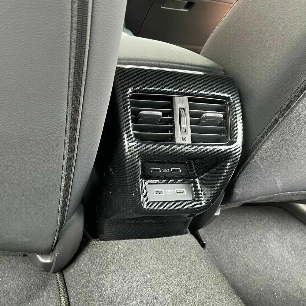 for Honda for Civic 2022-23 Carbon Fiber Rear Air Vent Outlet Panel Anti-kick Cover