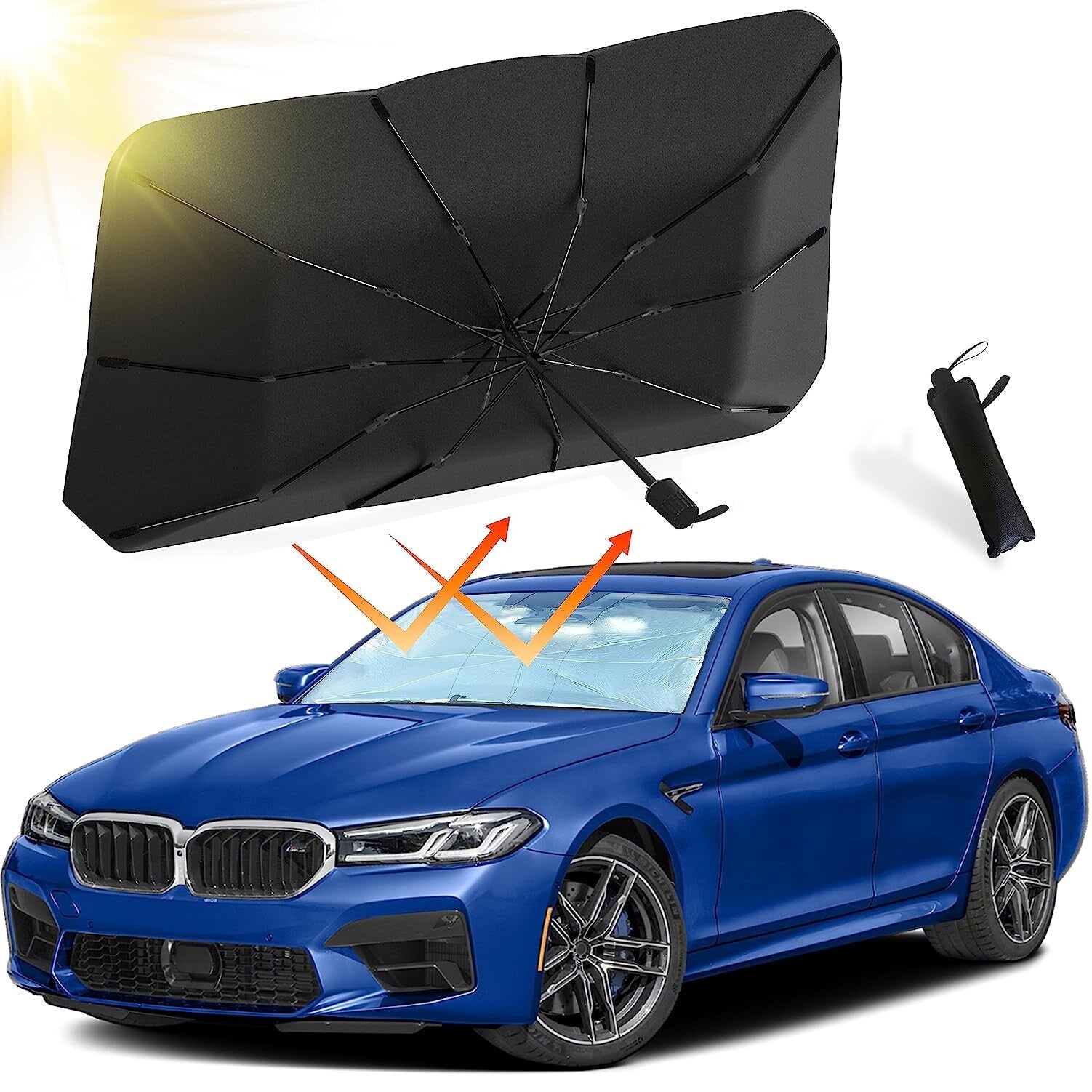 for BMW Accessory Car SUV Windshield Umbrella Sun Shade Foldable Shield Cover
