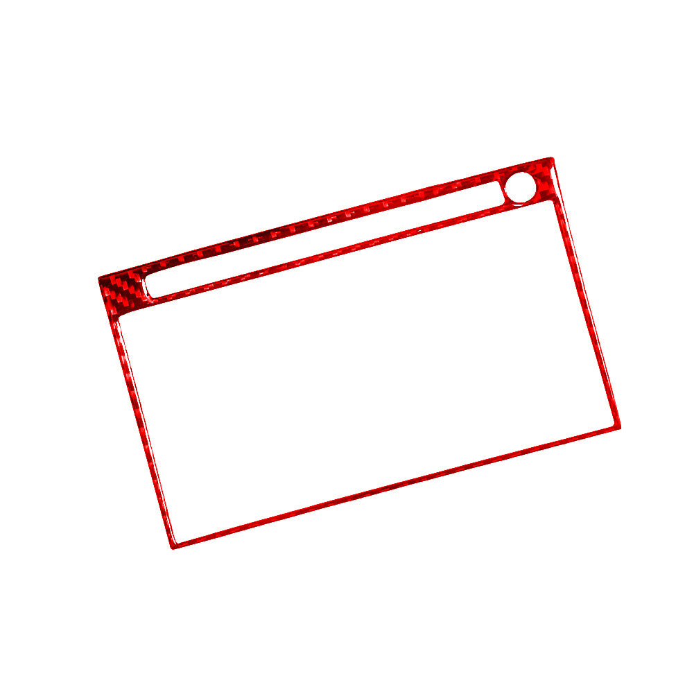 Red Carbon Fiber Navigation Surround Cover Trim For Silverado/tahoe/ for sierra 07-14