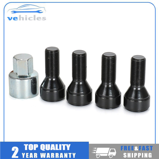 36136792851 M14 x 1.25 Aluminum Wheel Bolts and Locking Screws Suitable for BMW X3, 4, X5, X6, 3, 5, 7'