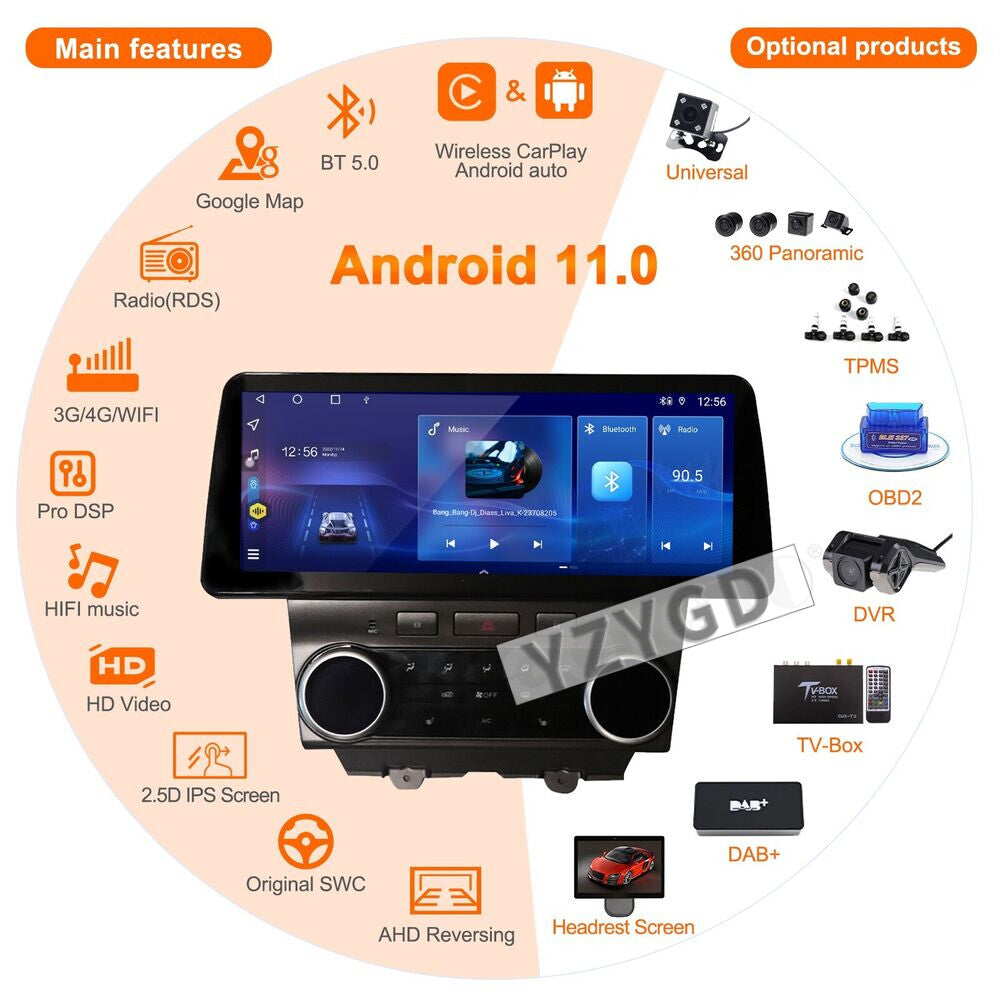 for Chevrolet Camaro 2010-2015 Car Radio Android 2Din Receiver GPS 128GB Screen