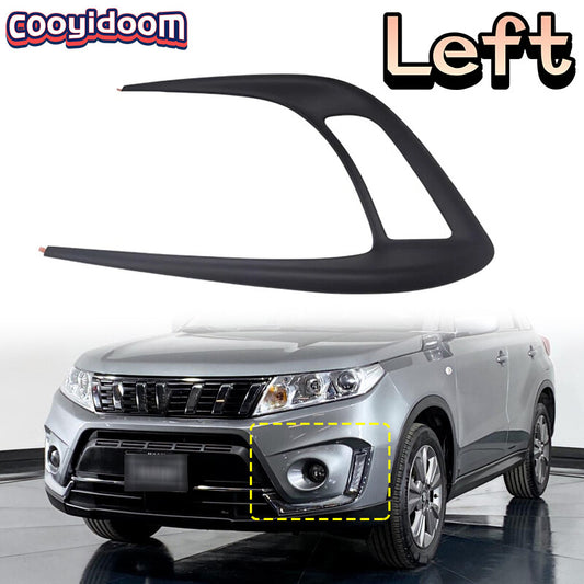 Left Front Fog Light Cover Grill Trim ABS Decorative for Suzuki Vitara 2016-2020