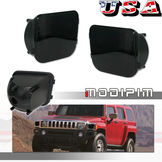 Fit 06-10 for Hummer H3 Chrome Smoked Lens Front Bumper Signal Light Set (Pair)