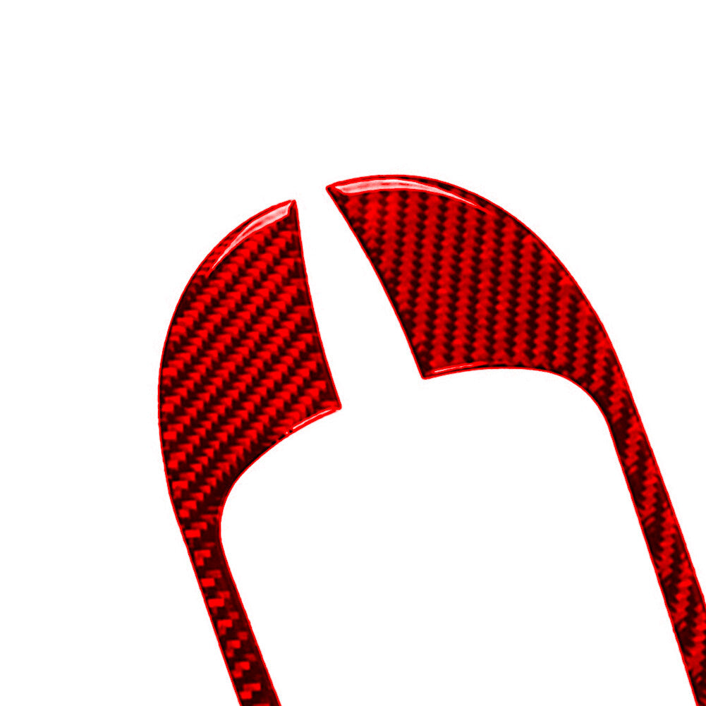 2Pcs Red Rear Door Handle Carbon Fiber Cover Trim Sticker for ACURA TL 2009-2014