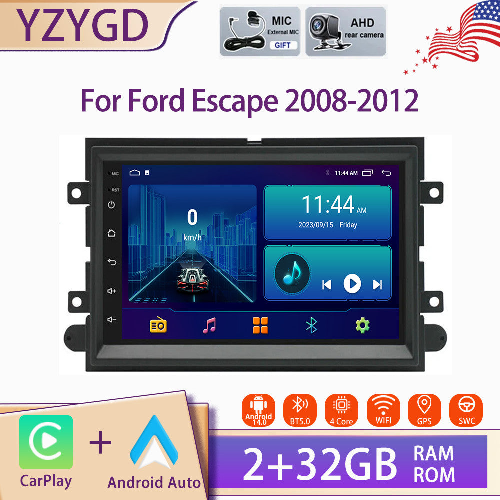 Android Auto Carplay Car Stereo Radio GPS Navi Screen for Ford Escape 2008-2012