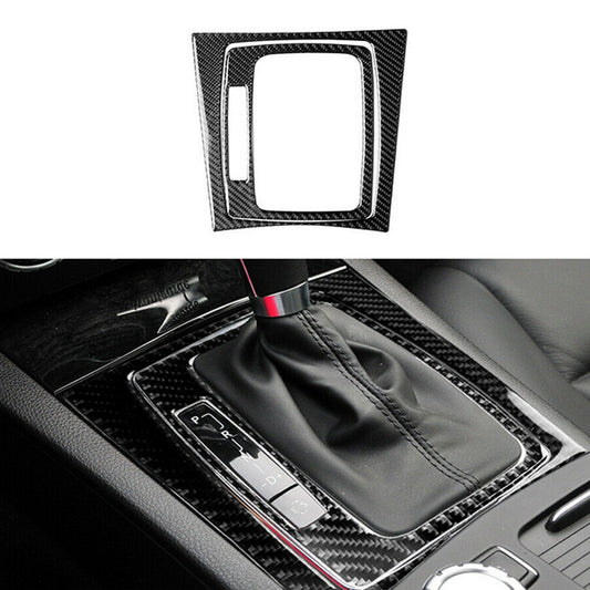 2x carbon fiber gearshift trim for Mercedes-Benz C-Class W204