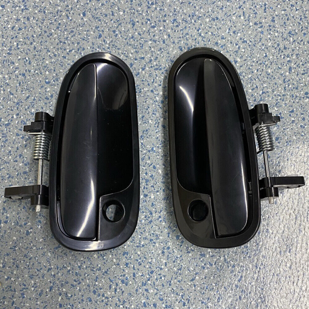 Front Primed Exterior Door Handle Black For 96-2000 for Honda for Civic Plastic