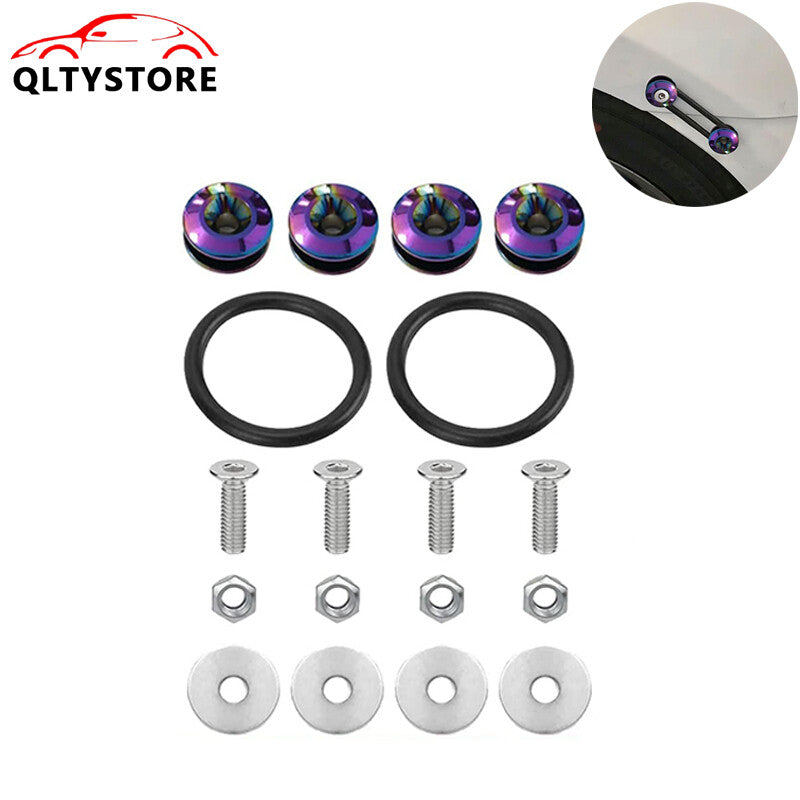Multi-Color Quick Release Fasteners Bumper Trunk Fender Hatch Lids Kit Aluminum