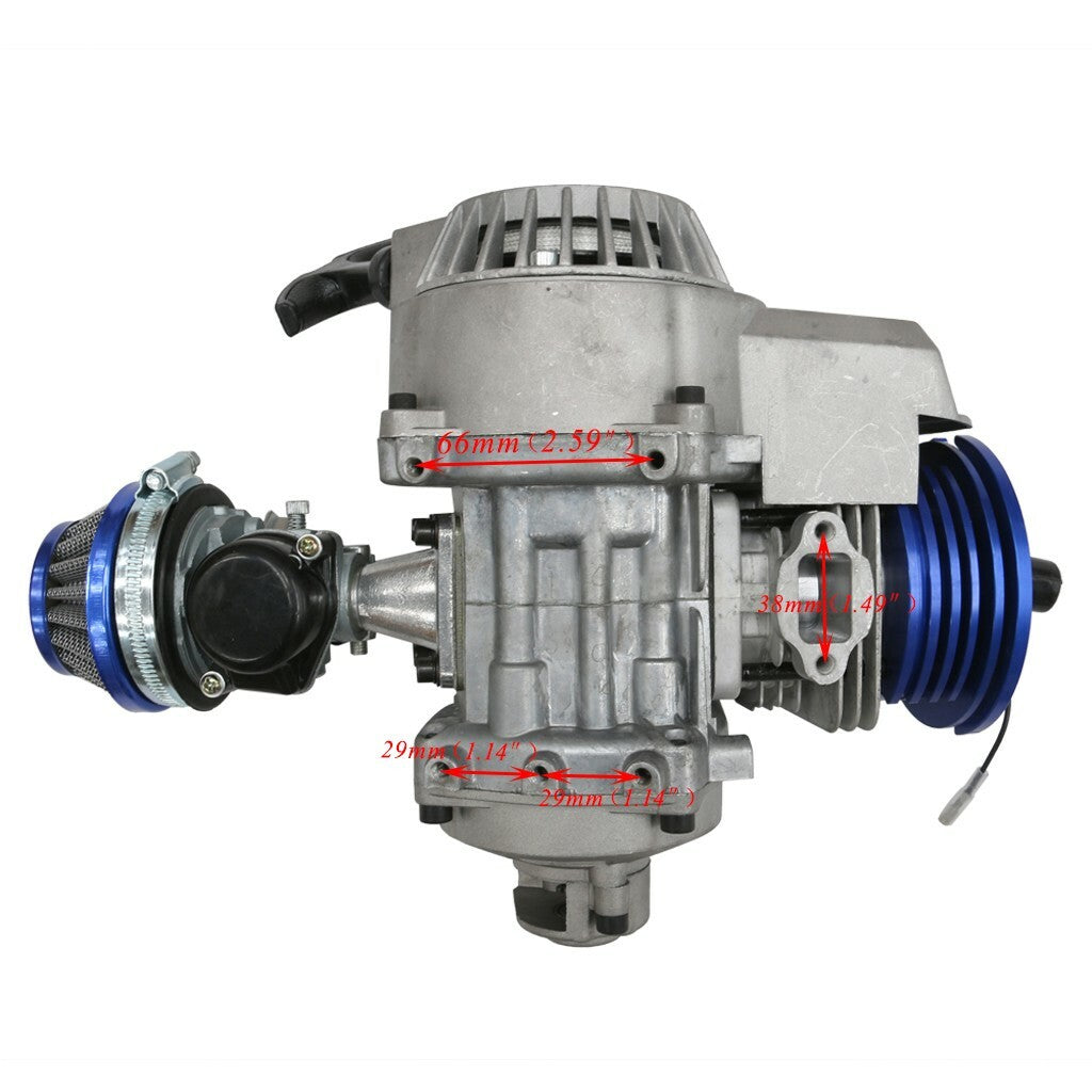 Big Bore 49cc 2-stroke engine motorcycle for mini pocket four-wheel off-road bike all-terrain vehicle off-road vehicle