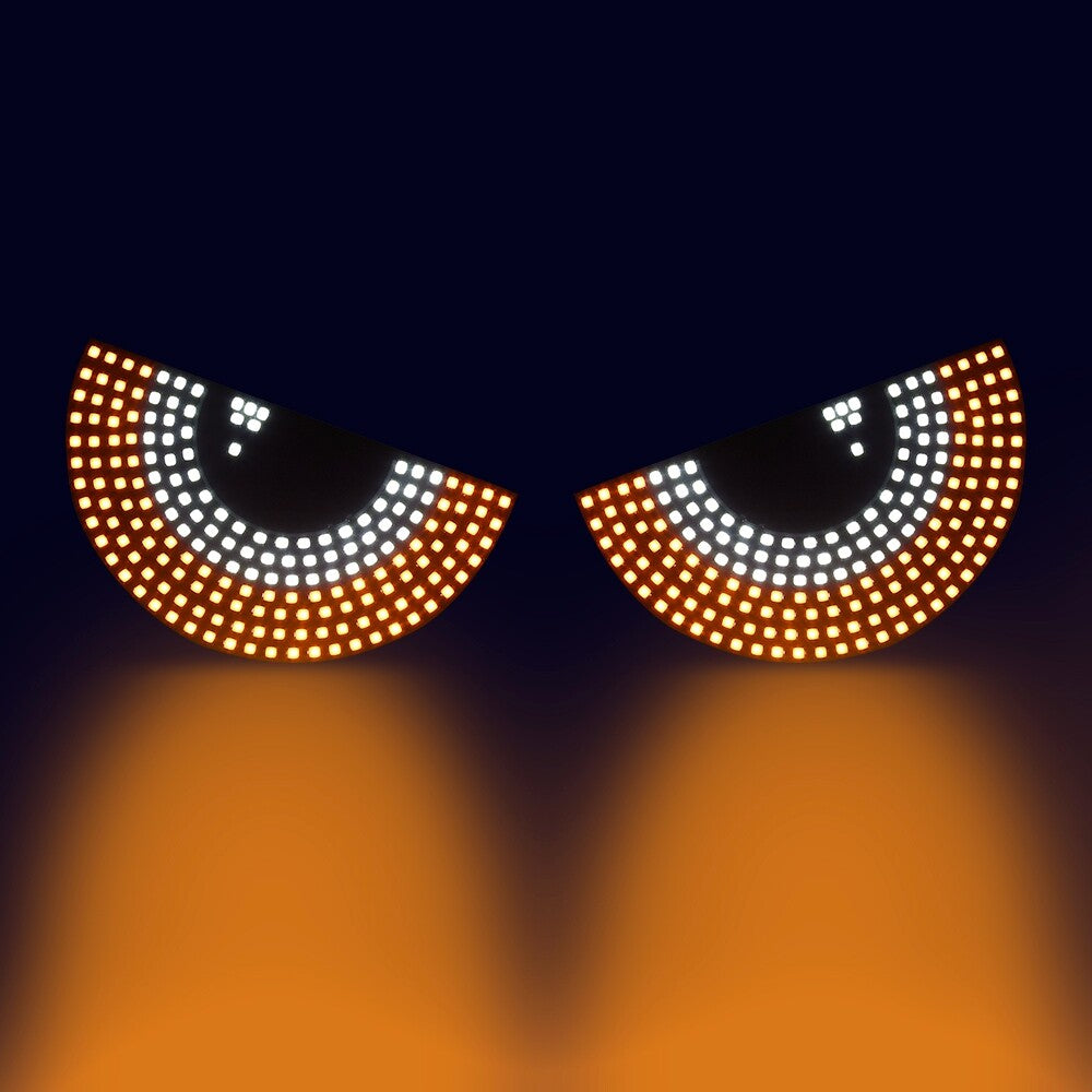Yellow Devil Eyes Light for Car Rear Window Demon Eye Flicker Road Signal Light