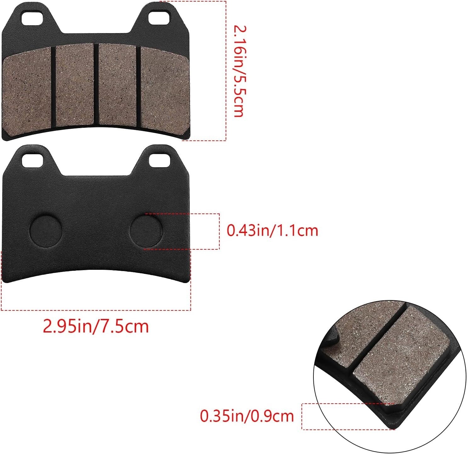 Brake Pads for MOTO GUZZI STREET BIKES Breva V1100 Griso 1100 V11 Le Mans Series