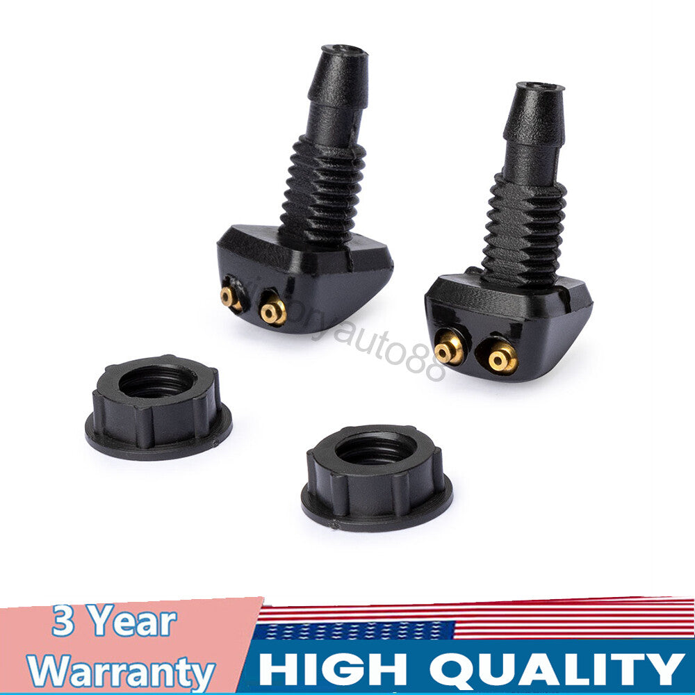 2-piece Universal Automotive Windshield Wiper Washer Nozzle Spray Kit Liquid Hose