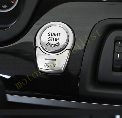 Silver 2PCS Engine Start Stop Button Cover for BMW 7 Series G11 G12 2016-2022 2x