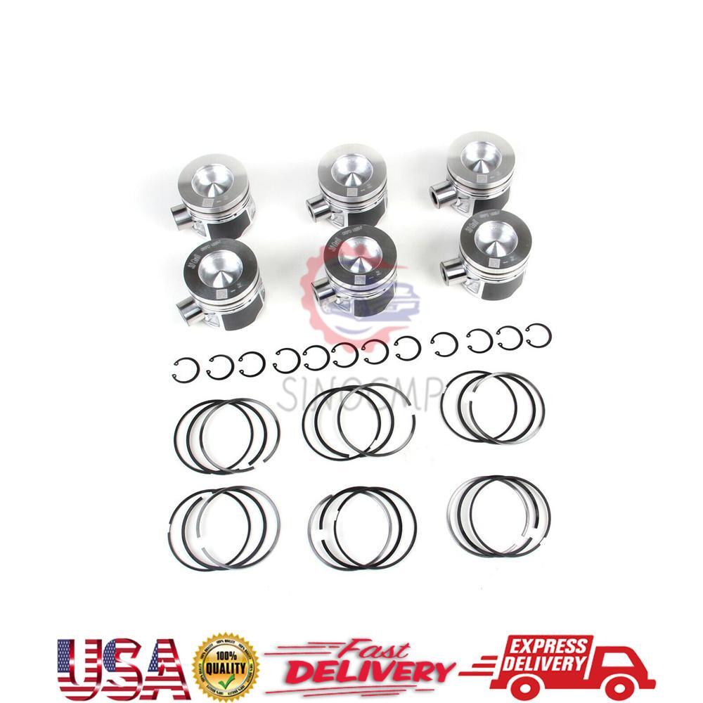 6PCS Pistons Kit for VW Touareg for Audi A4- for A8 Q5 Q7 3.0 TDI ¦µ83.01/30mm 059107065DF