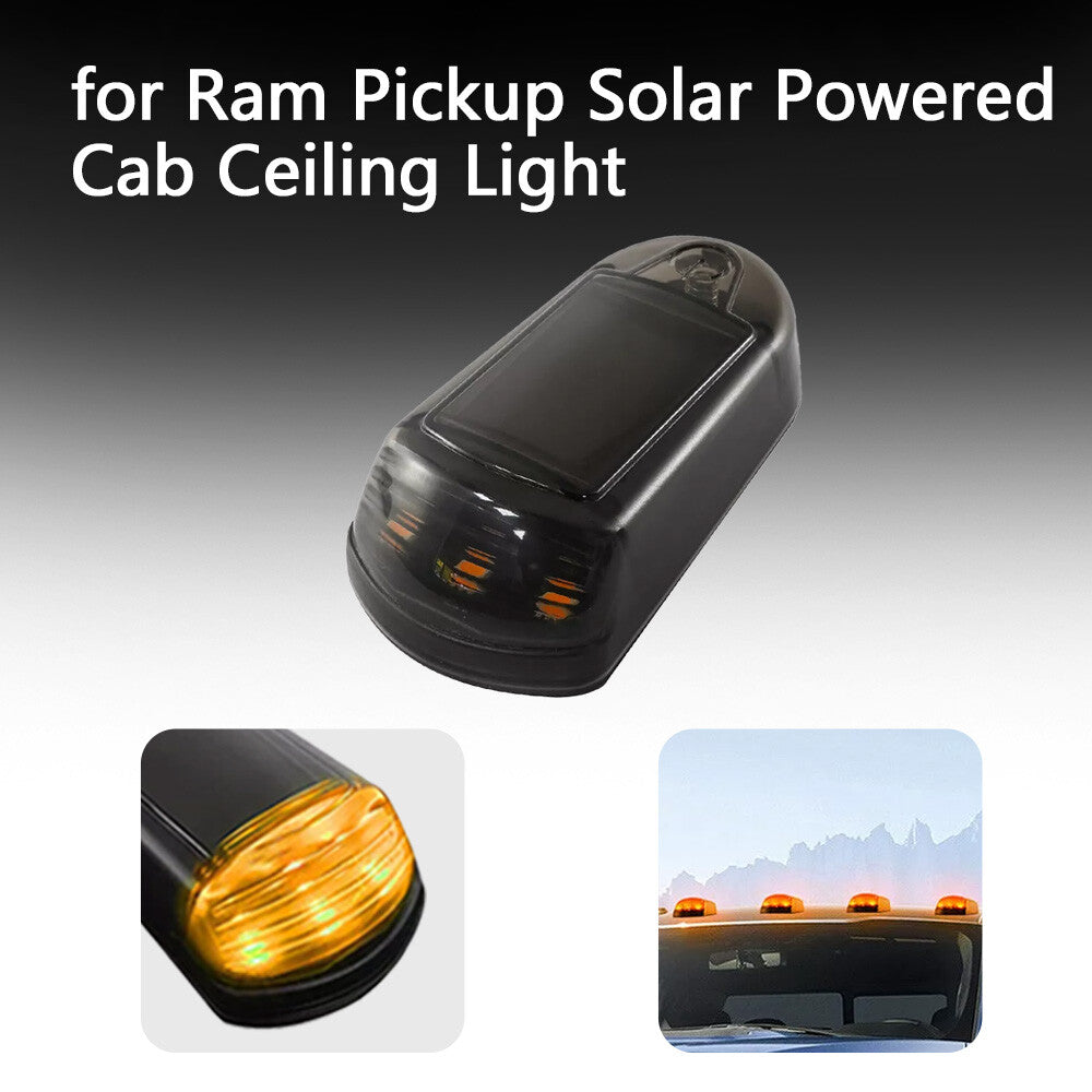 5pcs For 03-18 for Dodge for Ram Pickup Trucks Solar Powered Cab Lights Cab Roof Lights