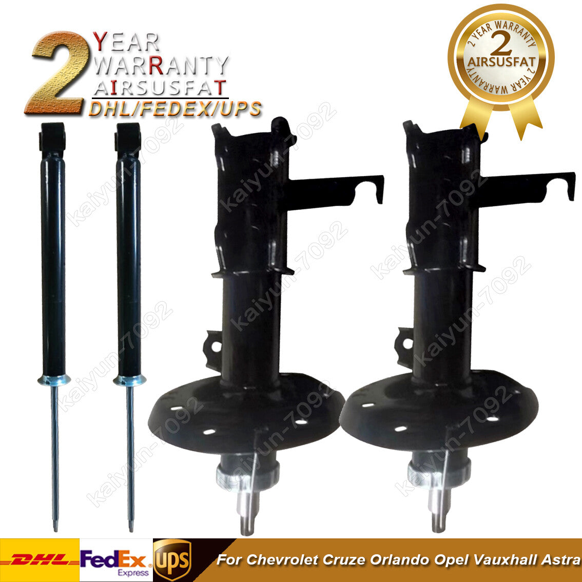 4X Front Rear Shock Absorbers for Chevrolet for Cruze Orlando for Opel for Vauxhall Astra