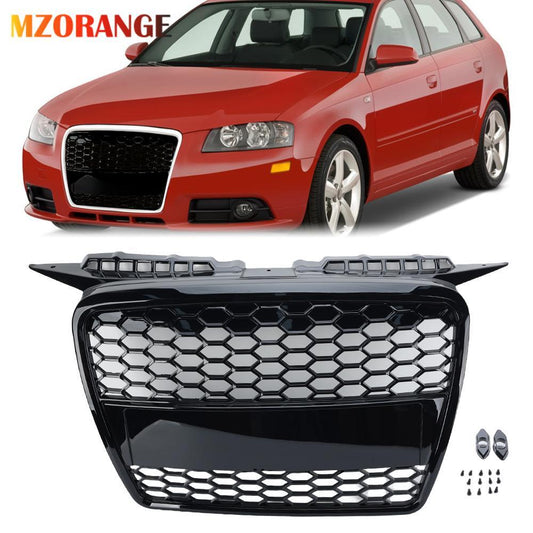 F¨¹r for Audi A3 2004-2008 K¨¹hlergrill Front Grill Gl?nzend Schwarz 8P4853651A NEU