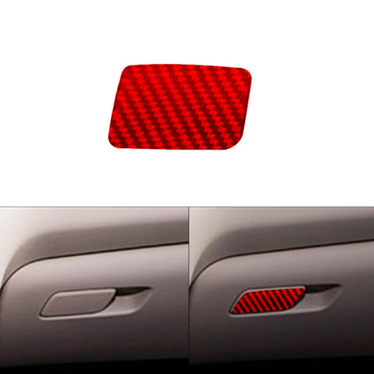 Red Carbon Fiber for Co -pilot Glove Box Lattch Trim for Hyundai for Veloster JS 2019-22