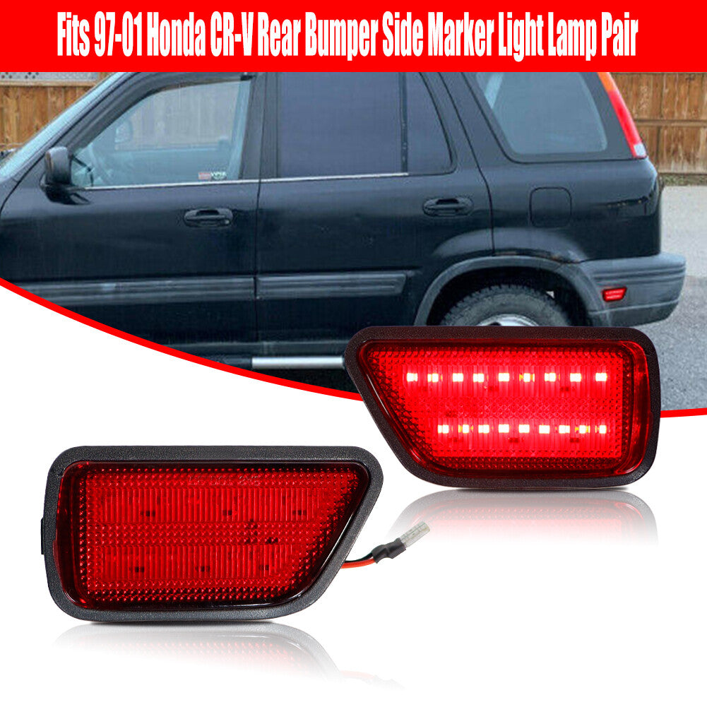 One set of red LED rear bumper mudguard side marker indicator lights suitable for 1997-01 for Honda CR-V