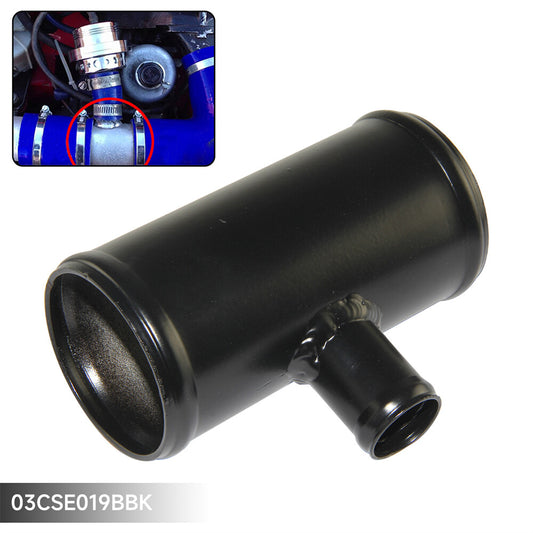 2.36 60mm Blow Off Valve Adapter Aluminum T-Pipe Shape Tube for 25mm ID BOV BK