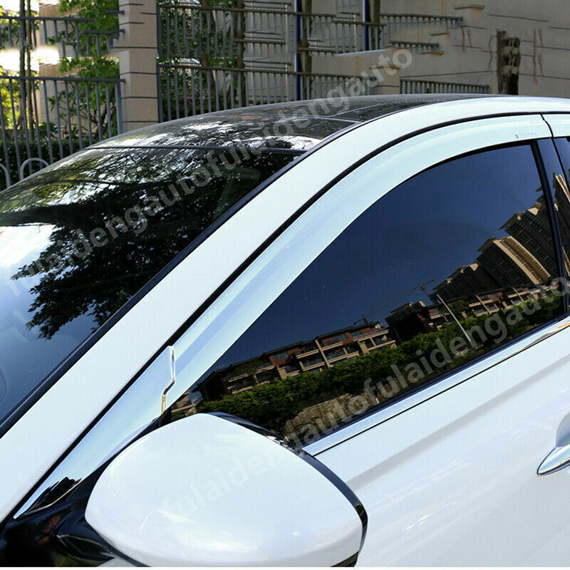 6PS for Nissan Altima 2019-2024 Chrome Window Visor Vent Shades Sun Rain Guard