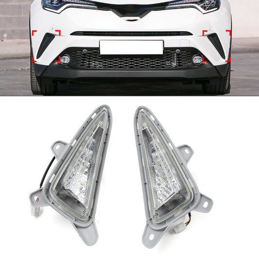 1 Pair ABS Daytime Running Light Turn Signal Fog Lamp for Toyota CHR 2016-2019