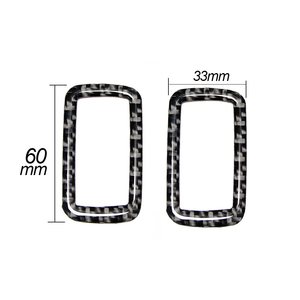 2Pcs Carbon Fiber Rear Window Buttons Panel Trim for Dodge Journey 2009-2010 SXT
