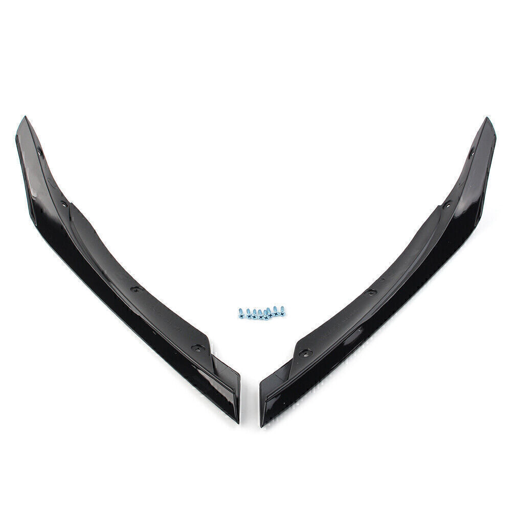 Front Lip Spoiler Fins Splitters Trim for Mercedes-Benz A-Class W176 2016-2018