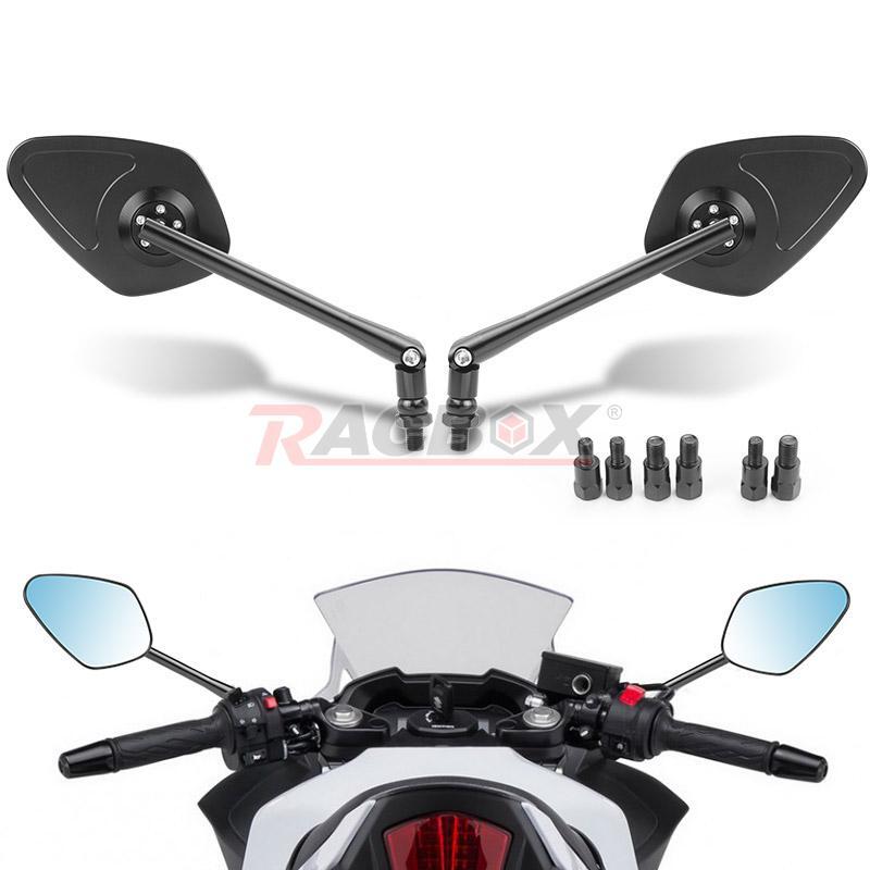 Universal CNC Aluminum Rear Side Rear View Mirror Motorcycle Scooter Street Bike