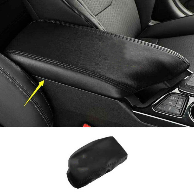 for Cadillac CT4 2020-24 PU Leather Black Central Console Armrest Box Cover Trim