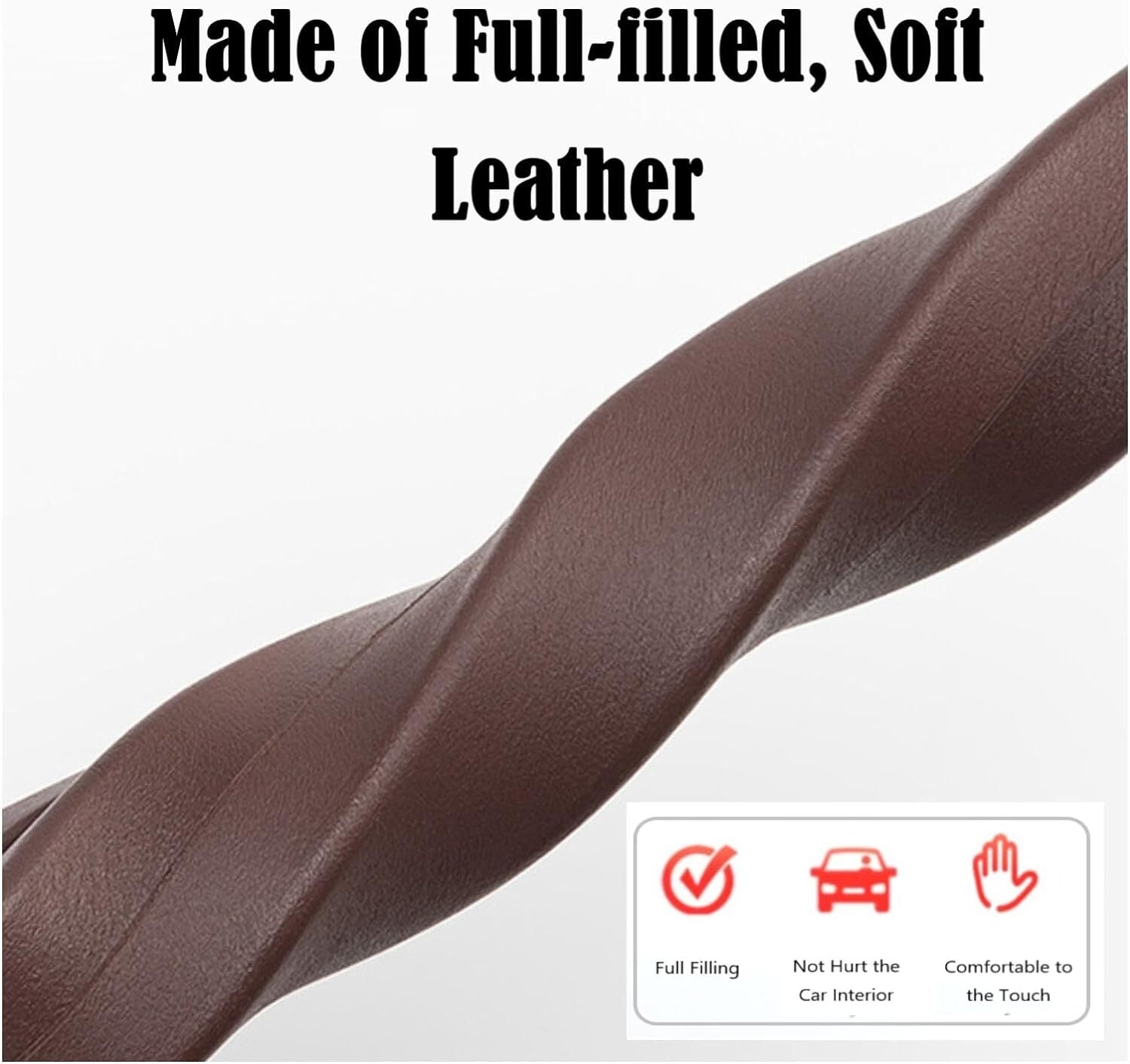 2-Pack Brown Car for Seat Gaps Filler for Cars, SUVs, and Trucks