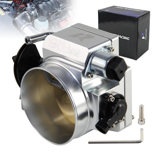 92MM Throttle Body+TPS IAC+Adapter Plate for Chevy GM LSX LS LS1 LS2 LS7 Silver