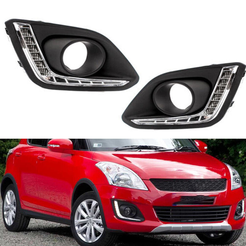 Pair for Suzuki for Swift 2014 2015 2016 LED DRL Daytime Running Light cover