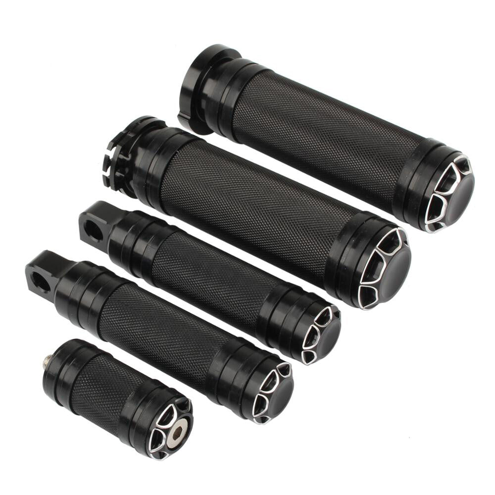 CNC Hand Grips Shifter Peg Foot Pegs Footrests for Harley Touring Dyna Sportster