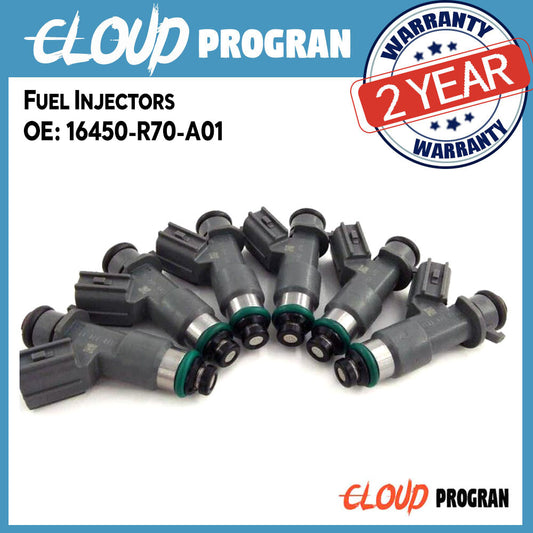 6PCS Fuel Injector 16450-R70-A01 Fit For 08-2016 for Honda for Acura 3.5L 3.7L V6