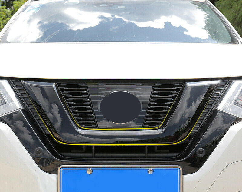 ABS Glossy black Front Grille Strip Cover Trim for Nissan Rogue 2017-2020