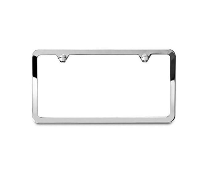 Car license plate frame cover cap rear trunk ultra-thin chrome alloy suitable for Chrysler