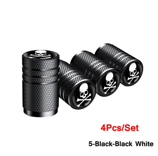 4-piece car tire valve cover rod air dust cover dice silver for Mercedes