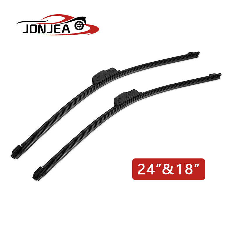 24 and 18 J-hook Windshield Wiper Blades J-hook Bracketless Frameless 1 Pair