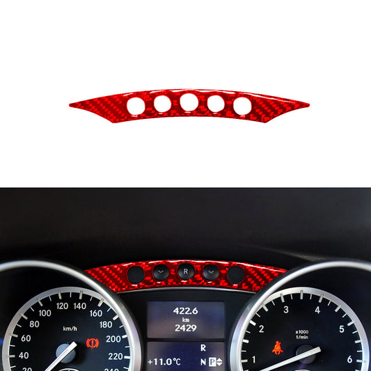 Red Carbon Fiber Speedometer Button Trim for Mercedes R-Class 2009-2012