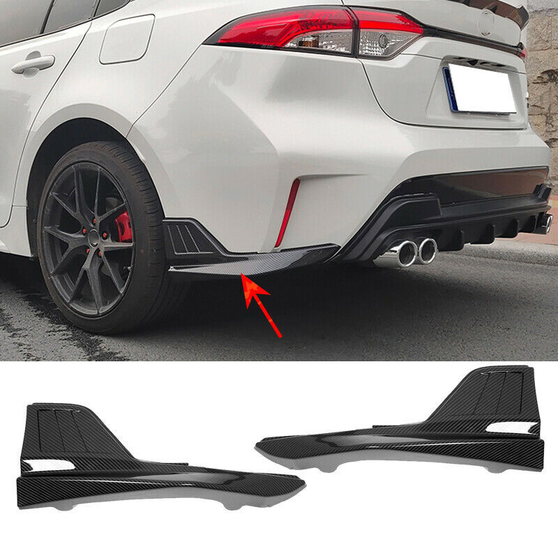for Toyota for Corolla 2019-2022 Carbon Fiber Rear Bumper Side Corner Spoiler Guard