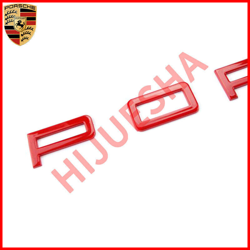 Matte Red P-O-R-S-C-H-E Letters Rear Badge Emblem Look Deck lid 958-559-687-02