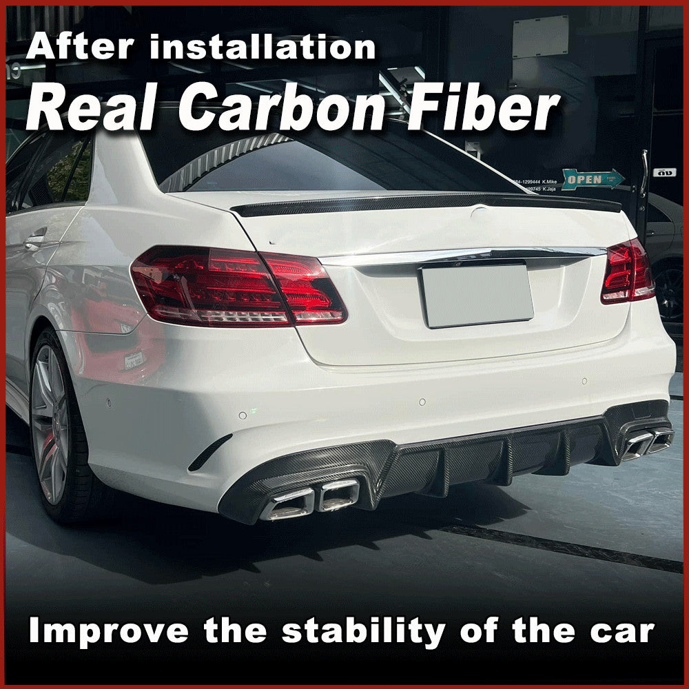 for Benz W212 E250 E350 E550 E63 2010-15 REAL Carbon Rear Trunk Spoiler Wing